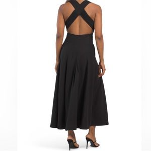 🎉LAST PIECE 🎉 RACHEL ZOE Linen Blend Cross Back Maxi Dress